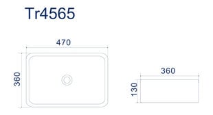 Раковина  Aura  485*380*130 mm цена и информация | Раковины | 220.lv