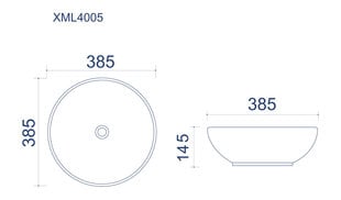Izlietne LENA 385*385*145 mm цена и информация | Раковины | 220.lv