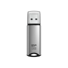 Pendrive Silicon Power Marvel M02 128GB USB 3.2 kolor srebrny ALU (SP128GBUF3M02V1S) cena un informācija | USB Atmiņas kartes | 220.lv
