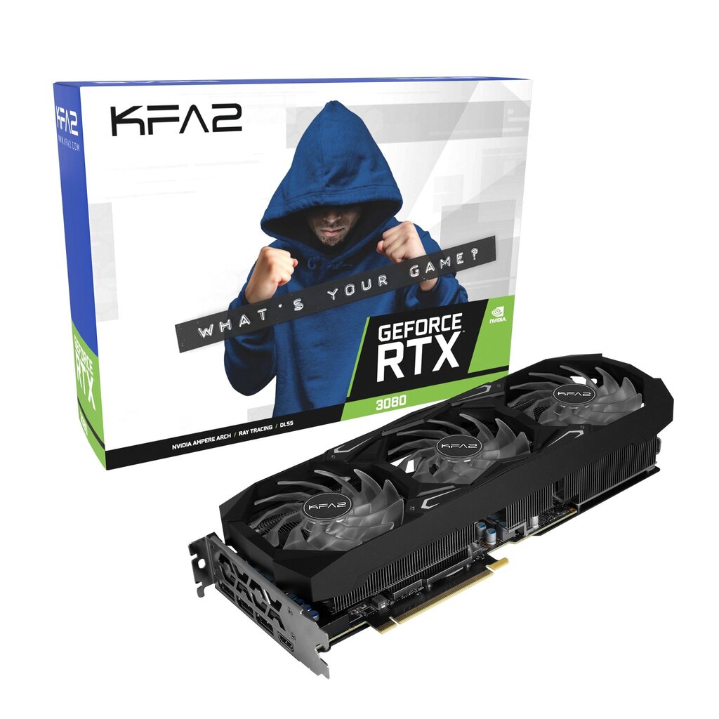 KFA2 38NWM3MD99RK graphics card NVIDIA GeForce RTX 3080 SG (1-Click OC) LHR 10GB GDDR6X cena un informācija | Videokartes (GPU) | 220.lv