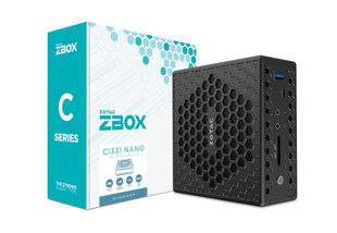 Zotac ZBOX nano CI331 DDR4-SDRAM N5100 mini PC Intel® Celeron® N 4 GB 120 GB SSD Windows 10 Pro N Black cena un informācija | Stacionārie datori | 220.lv