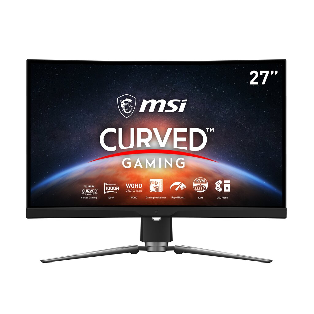 LCD Monitor|MSI|MPG ARTYMIS 273CQR|27"|Gaming/Curved|Panel VA|2560x1440|16:9|165Hz|Matte|1 ms|Swivel|Height adjustable|Tilt|MAGARTYMIS273CQR cena un informācija | Monitori | 220.lv