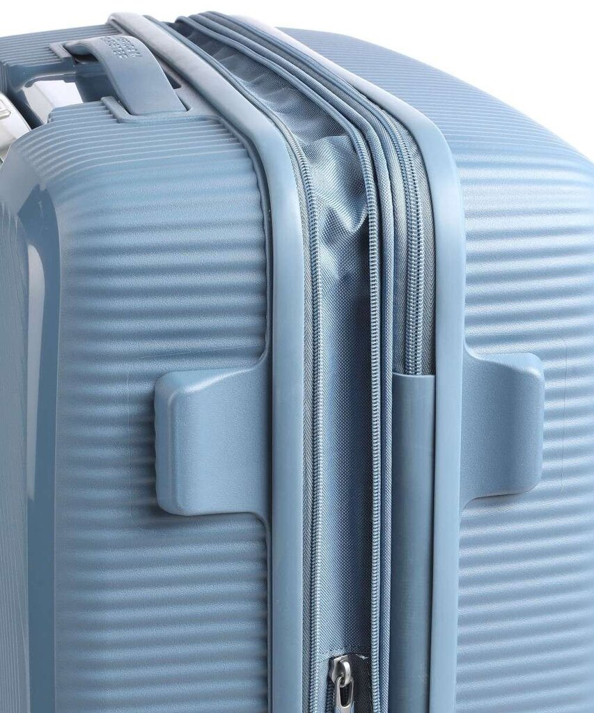 American Tourister rokas bagāža Soundbox Spinner Stone Blue 55 cm, cena un informācija | Koferi, ceļojumu somas | 220.lv