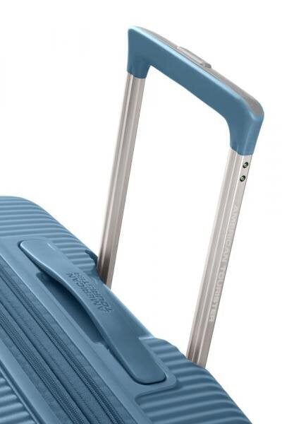 American Tourister rokas bagāža Soundbox Spinner Stone Blue 55 cm, cena un informācija | Koferi, ceļojumu somas | 220.lv