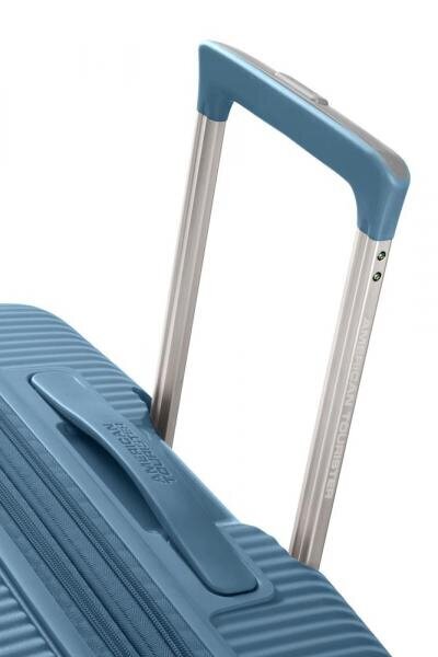 American Tourister lielais ceļojumu koferis Soundbox Stone Blue Spinner 77 cm cena un informācija | Koferi, ceļojumu somas | 220.lv