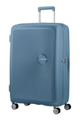 American Tourister lielais ceļojumu koferis Soundbox Stone Blue Spinner 77 cm цена и информация | Чемоданы, дорожные сумки | 220.lv