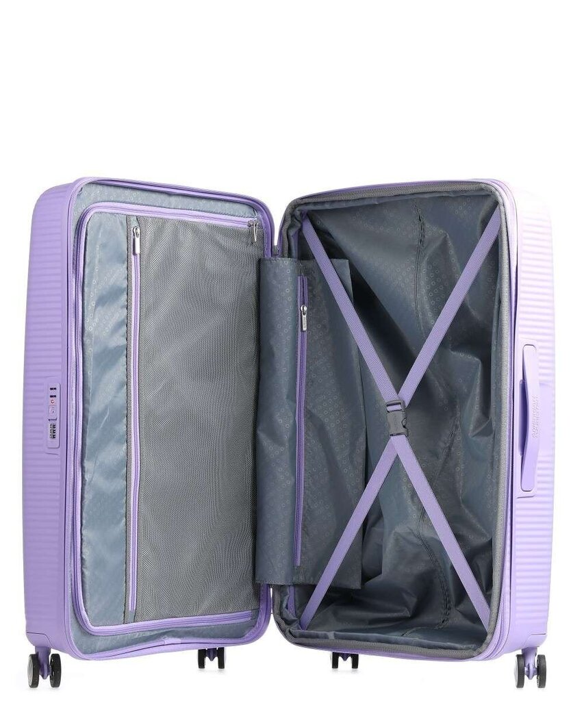 American Tourister lielais ceļojumu koferis Soundbox Lavender Spinner 77 cm цена и информация | Koferi, ceļojumu somas | 220.lv