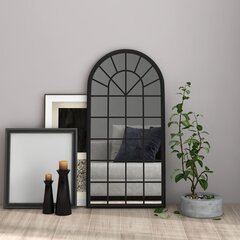 vidaXL spogulis, melns, 90x45 cm, dzelzs, izmantošanai telpās цена и информация | Зеркала | 220.lv