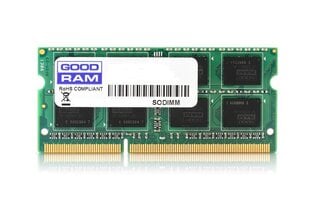 Оперативная память Goodram PC3-12800, 4Гб, DDR3, 1600 MHz цена и информация | Оперативная память (RAM) | 220.lv