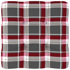 vidaXL palešu dīvānu matrači, 2 gab., sarkans četrstūru raksts cena un informācija | Dekoratīvie spilveni un spilvendrānas | 220.lv