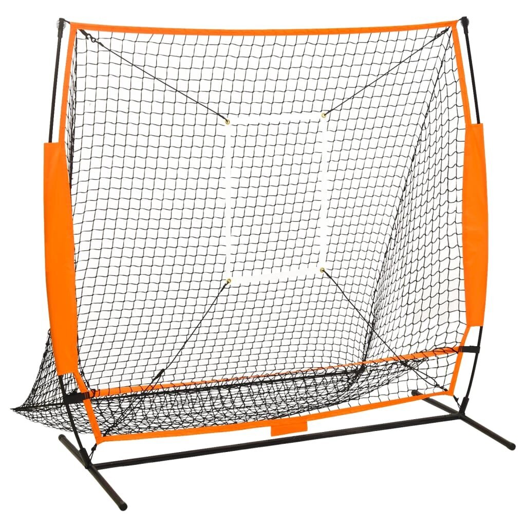 vidaXL multisporta beisbola treniņu tīkls, melns, 174x76x158,5 cm cena un informācija | Beisbols | 220.lv