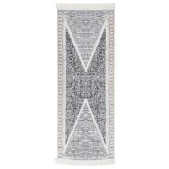 vidaXL paklājs, pelēks ar melnu, 100x300 cm, kokvilna цена и информация | Ковры | 220.lv