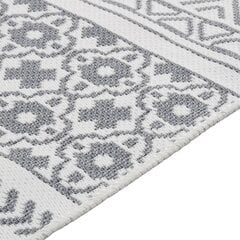 vidaXL paklājs, pelēks ar baltu, 120x180 cm, kokvilna цена и информация | Ковры | 220.lv
