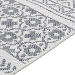 vidaXL paklājs, pelēks ar baltu, 160x230 cm, kokvilna cena un informācija | Paklāji | 220.lv