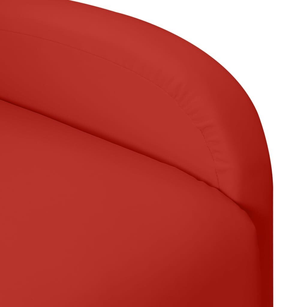vidaXL masāžas krēsls, atgāžams, vīnsarkana mākslīgā āda cena un informācija | Atpūtas krēsli | 220.lv