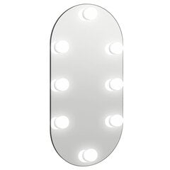 vidaXL spogulis ar LED gaismām, 60x30 cm, stikls, ovāls цена и информация | Зеркала | 220.lv