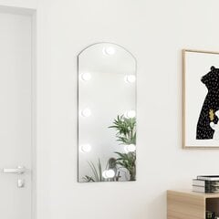 vidaXL spogulis ar LED gaismām, 90x45 cm, stikls, arkas forma цена и информация | Зеркала | 220.lv