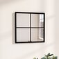 vidaXL sienas spogulis, melns, 40x40 cm, metāls cena un informācija | Spoguļi | 220.lv