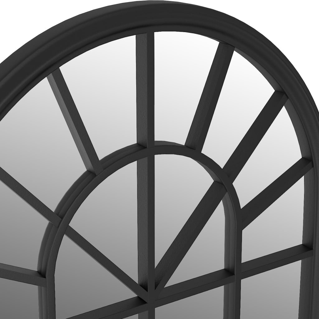 vidaXL dārza spogulis, melns, 90x45 cm, dzelzs, izmantošanai ārā cena un informācija | Spoguļi | 220.lv