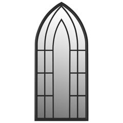 vidaXL dārza spogulis, melns, 70x30 cm, dzelzs, izmantošanai ārā cena un informācija | Spoguļi | 220.lv