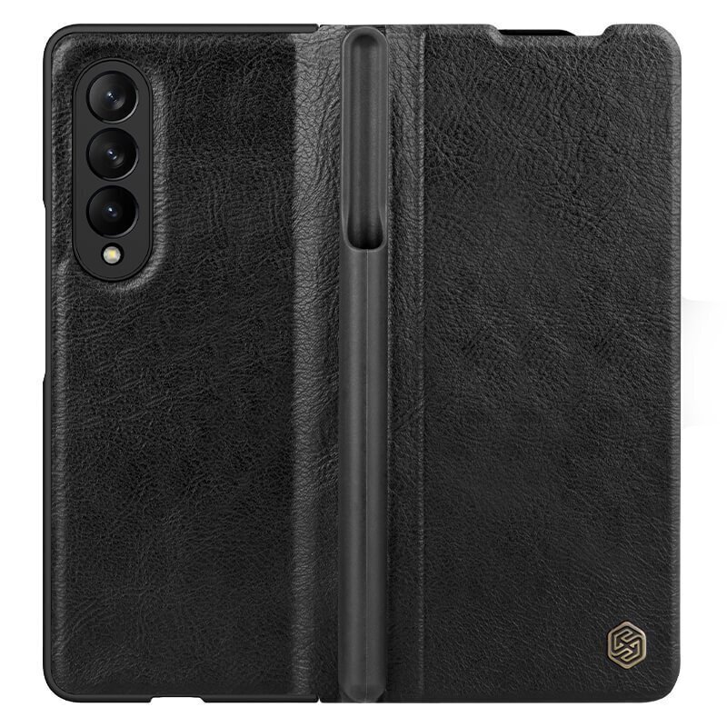 Nillkin Qin Book Case for Samsung Galaxy Z Fold 3 5G Black цена и информация | Telefonu vāciņi, maciņi | 220.lv