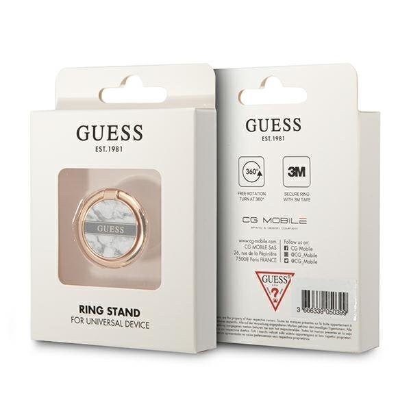 Guess Ring stand GURSHCHMAG white / white Marble cena un informācija | Auto turētāji | 220.lv