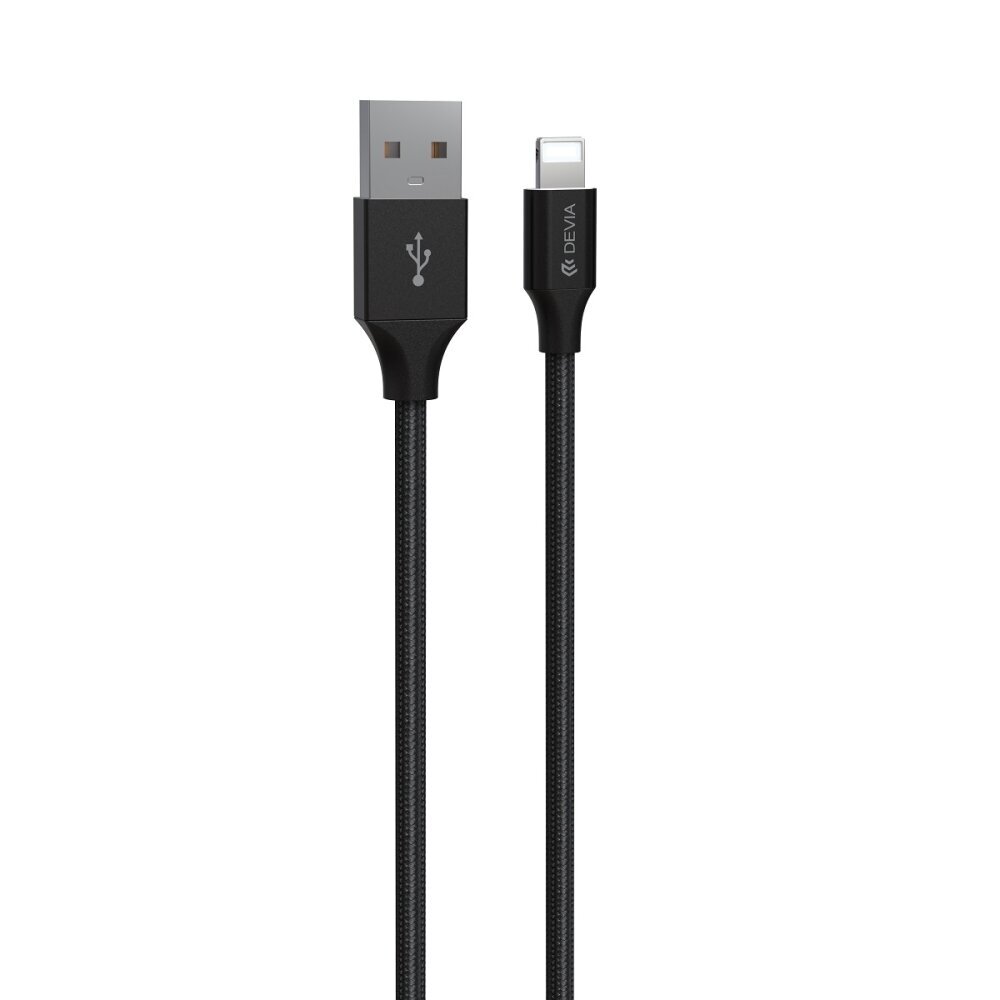 Devia cable Gracious USB - Lightning 2,0 m 2,1A black цена и информация | Savienotājkabeļi | 220.lv