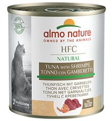 Almo Nature HFC Natural, kaķiem, tuncis un garneles, 280g. cena un informācija | Konservi kaķiem | 220.lv