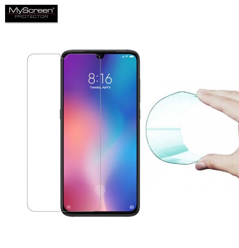 MyScreen Hybrid 0.15mm 8H Premium Japan Elastīgs Stikls-plēve Xiaomi Mi 9 Caurspīdīgs (Dzidra redzemība) cena un informācija | Ekrāna aizsargstikli | 220.lv