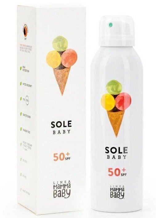 Linea Mamma Baby Sole Baby SPF 50+ bērnu saules aizsargājoša emulsija 150ml cena un informācija | Sauļošanās krēmi | 220.lv