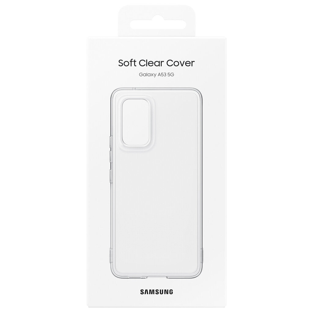 Samsung Soft caurspīdīgs maciņš, piemērots Samsung Galaxy A53 5G, Melns cena un informācija | Telefonu vāciņi, maciņi | 220.lv