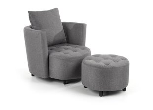 Кресло Halmar Hampton с подставкой для ног, серый цвет цена и информация | Кресла в гостиную | 220.lv