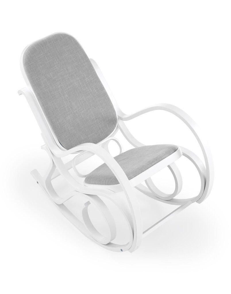 Šūpuļkrēsls Halmar Max Bis Plus, balts/pelēks cena un informācija | Atpūtas krēsli | 220.lv