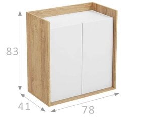 Шкаф Halmar Mobius 2D 83, коричневый/серый цвет цена и информация | Шкафчики в гостиную | 220.lv