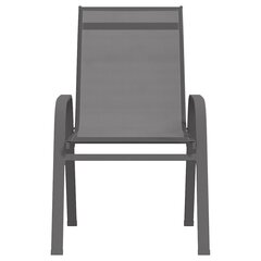 vidaXL dārza krēsli, 6 gab., tekstilēns, pelēki cena un informācija | Dārza krēsli | 220.lv