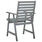 vidaXL dārza krēsli ar matračiem, 3 gab., akācijas masīvkoks cena un informācija | Dārza krēsli | 220.lv