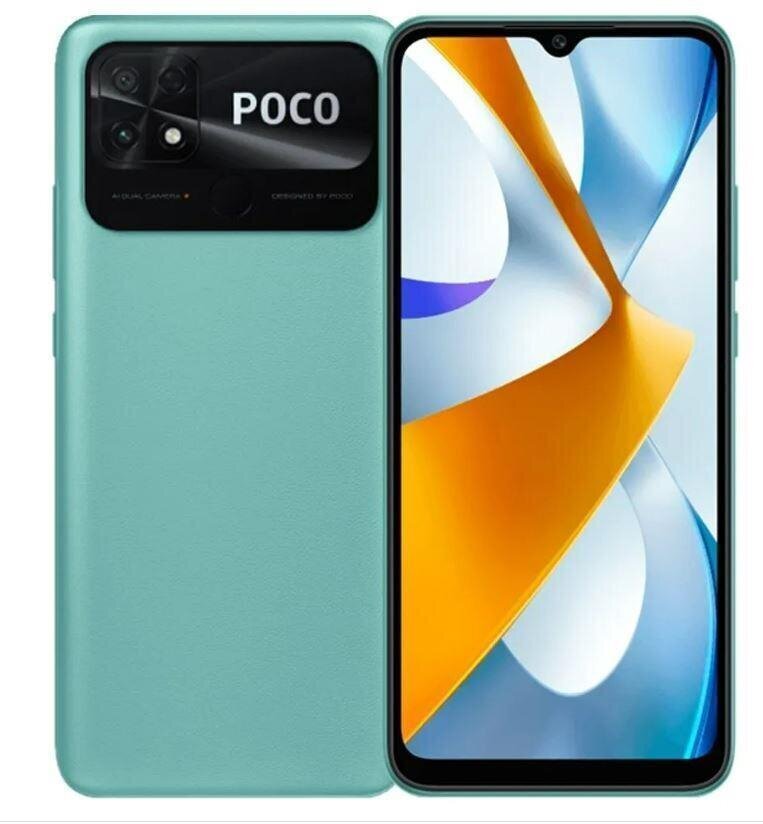 Poco C40 4/64GB MZB0B3TEU Coral Green цена и информация | Mobilie telefoni | 220.lv