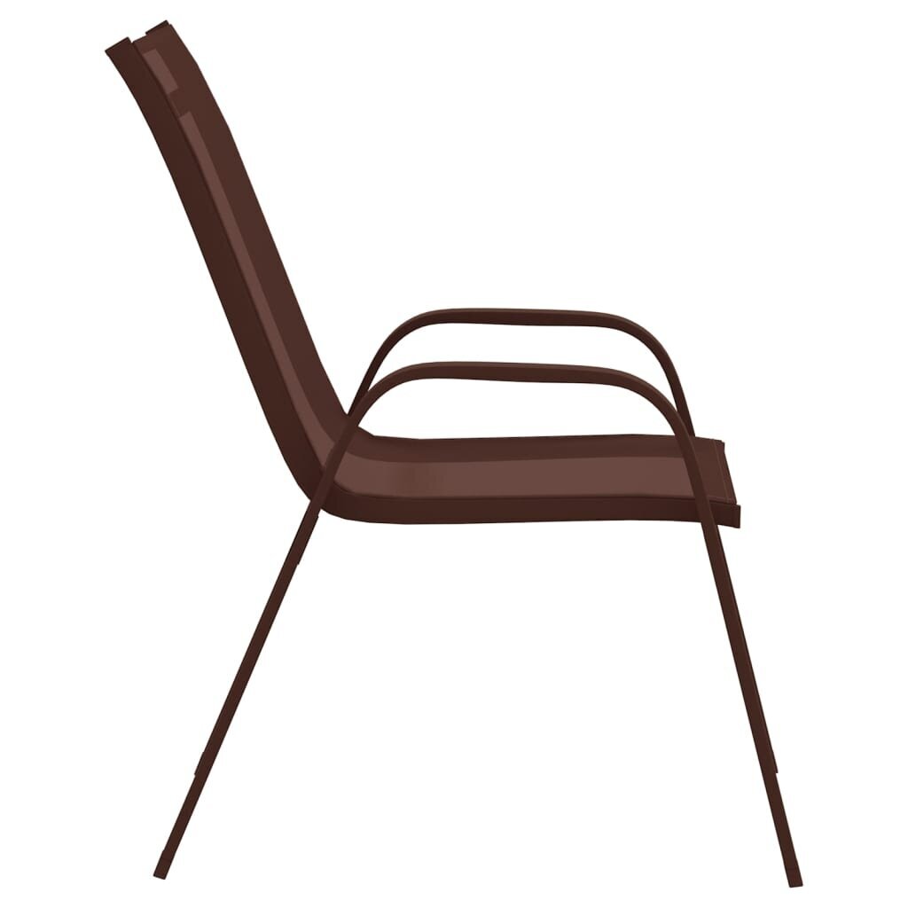 vidaXL dārza krēsli, 2 gab., tekstilēns, brūni цена и информация | Dārza krēsli | 220.lv