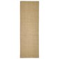 vidaXL paklājs, dabīgs sizals, 66x200 cm cena un informācija | Paklāji | 220.lv