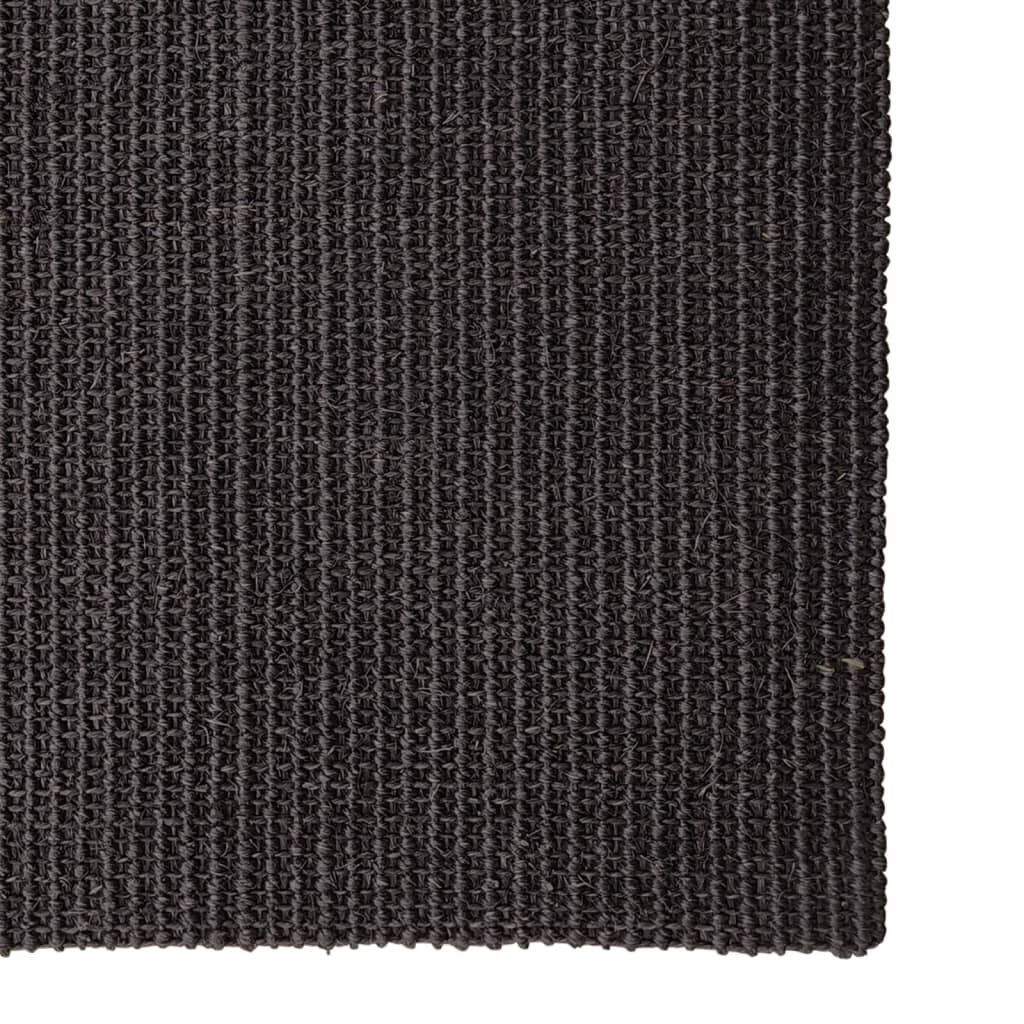 vidaXL paklājs, dabīgs sizals, 66x150 cm, melns cena un informācija | Paklāji | 220.lv