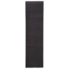 vidaXL paklājs, dabīgs sizals, 66x250 cm, melns цена и информация | Ковры | 220.lv
