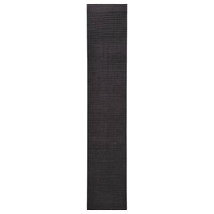 vidaXL paklājs, dabīgs sizals, 66x350 cm, melns цена и информация | Ковры | 220.lv