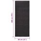 vidaXL paklājs, dabīgs sizals, 80x200 cm, melns цена и информация | Paklāji | 220.lv