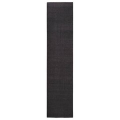 vidaXL paklājs, dabīgs sizals, 80x350 cm, melns cena un informācija | Paklāji | 220.lv