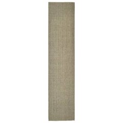 vidaXL paklājs, dabīgs sizals, 66x300 cm, pelēkbrūns cena un informācija | Paklāji | 220.lv