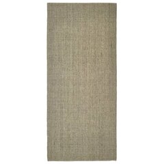vidaXL paklājs, dabīgs sizals, 80x150 cm, pelēkbrūns cena un informācija | Paklāji | 220.lv