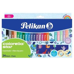 Pelikan фломастеры Colorella Star, 24 цветов (18 + 6) цена и информация | Принадлежности для рисования, лепки | 220.lv