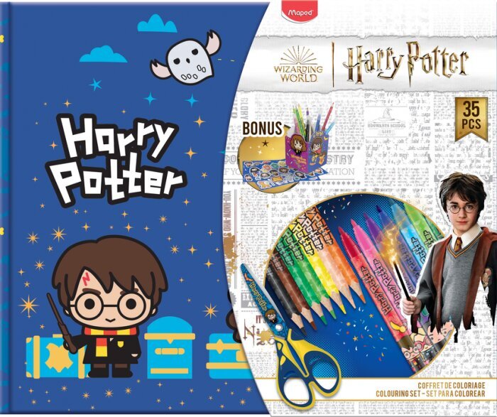 Komplekts MAPED Harry Potter 35 priekšmeti+uzlīmes цена и информация | Modelēšanas un zīmēšanas piederumi | 220.lv