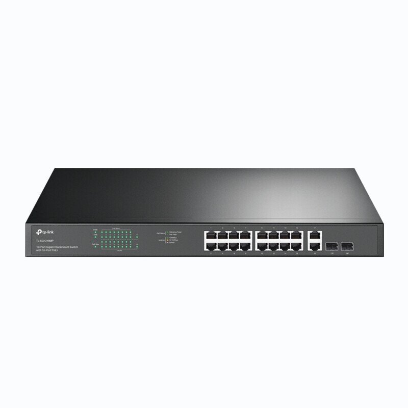 TP-LINK Switch TL-SG1218MP Unmanaged, Rack Mountable, 10/100 Mbps (RJ-45) ports quantity 18, PoE+ ports quantity 16 cena un informācija | Komutatori (Switch) | 220.lv