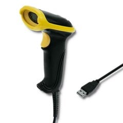 Qoltec 50860 Wired Laser Barcode Scanner 1D | USB цена и информация | Smart устройства и аксессуары | 220.lv